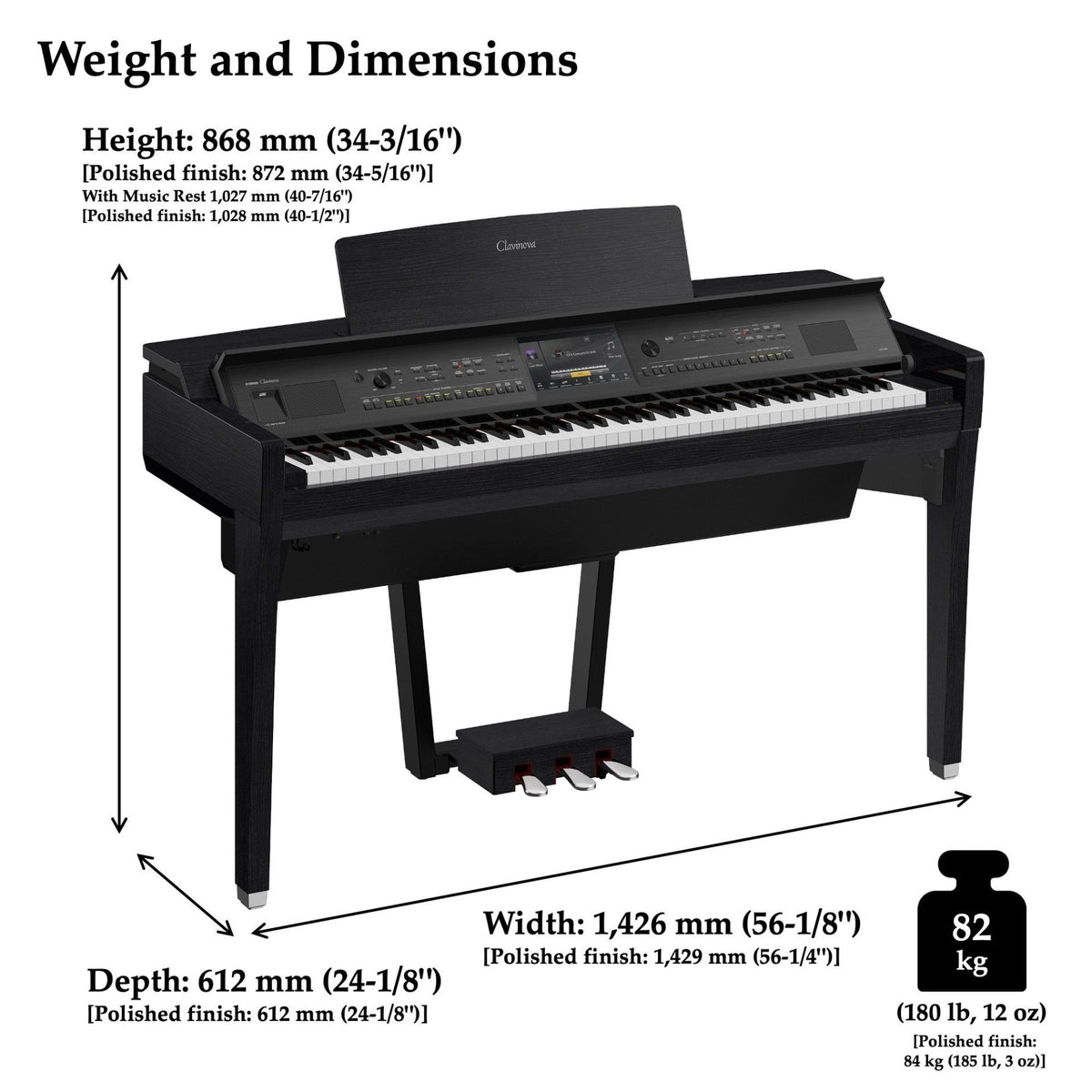 Yamaha Clavinova CVP809GP 3